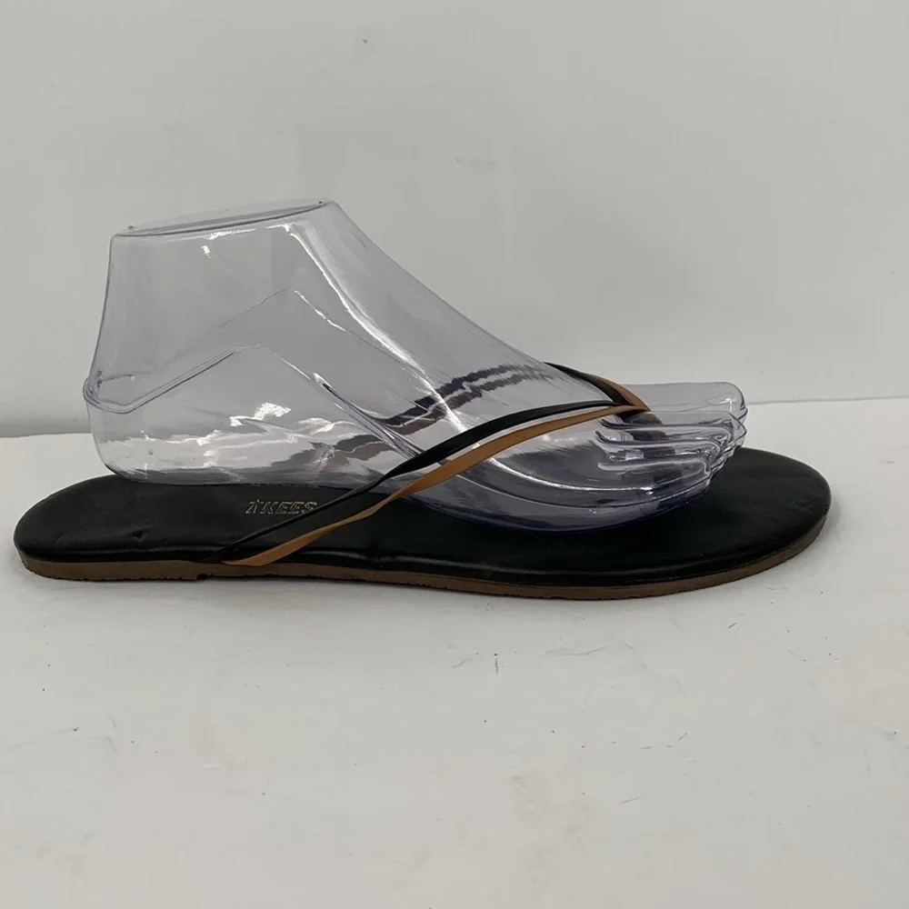 TKEES Duos thong flip flop thong Brazil shoe sandals black brown thin 41 10